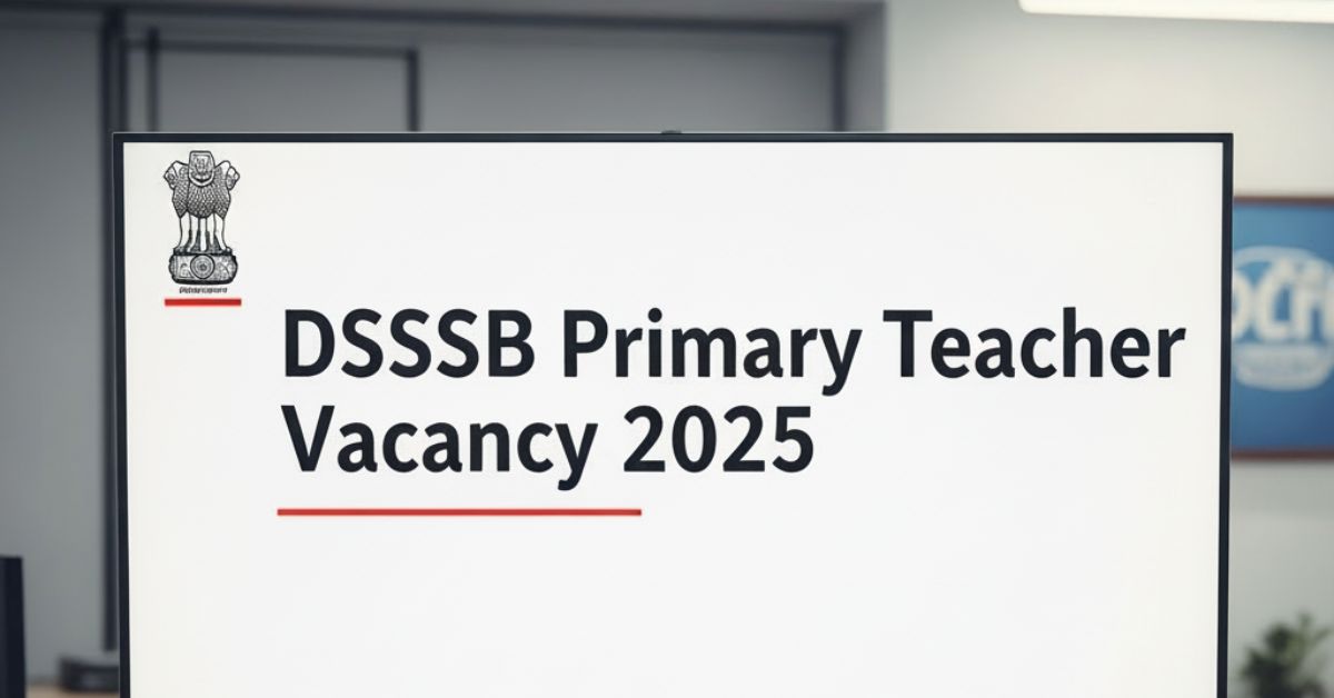 DSSSB Primary Teacher Vacancy 2025